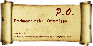 Podmaniczky Orsolya névjegykártya